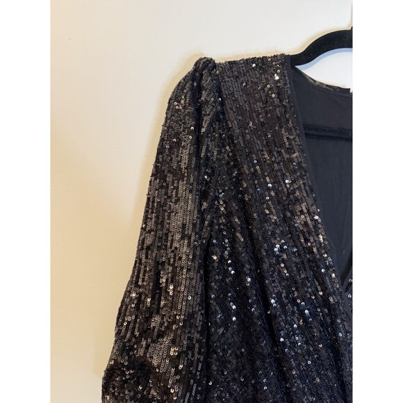 NWT Generation Love Meadow Black Sequin Jumpsuit Sz M $395 [jb] - Picture 12 of 13